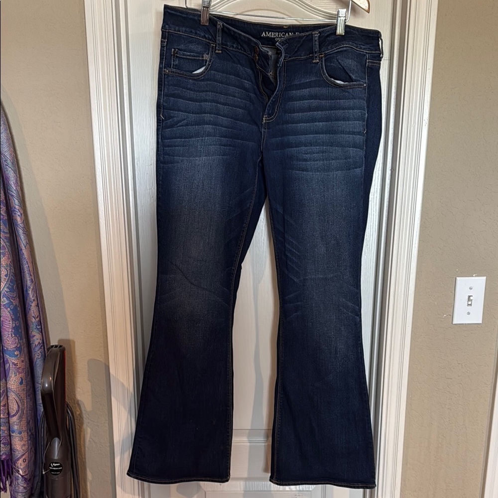 American Eagle Outfitters Women's Dark Blue Jeans